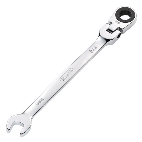 Draper 52009 HI-TORQ® Metric Flexible Head Ratcheting Combination Spanner, 8mm