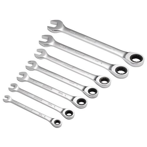 Draper 25397 HI-TORQ® Metric Ratcheting Combination Spanner Set (7 Piece)