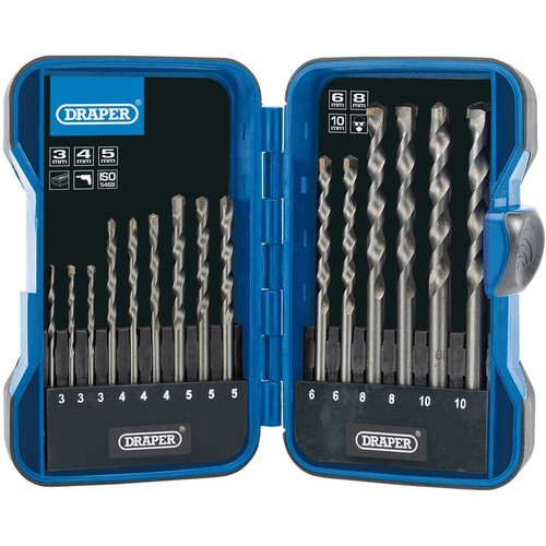 Draper 18550 TCT Masonry Drill Bit Set (15 Piece)