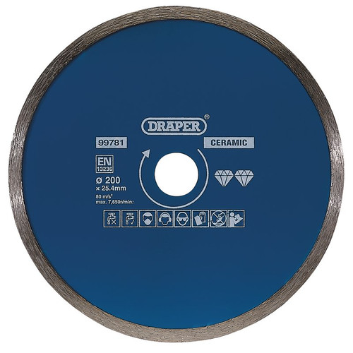 Draper 99781 Continuous Diamond Blade, 200mm