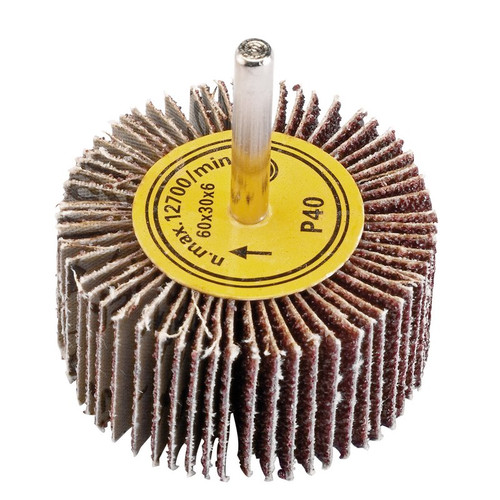 Draper 76466 Abrasive Flap Wheel, 60 x 30mm, 40 Grit