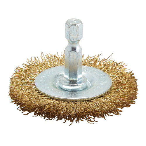 Draper 41427 Brassed Steel Crimped Wire Wheel Brush, 50mm