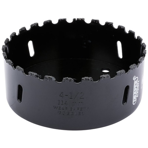 Draper Expert 34969 Tungsten Carbide Grit Hole Saw, 114mm