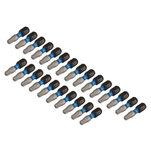 Draper Expert 05695 TX-STAR® Impact Screwdriver Bits, T25 x 25mm, 1/4" Hex (Pack of 25)