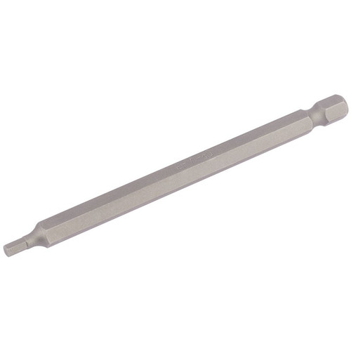 Draper 64372 Hexagonal Insert Bit, 3mm, 1/4" Hex, 100mm Long (Pack of 1)