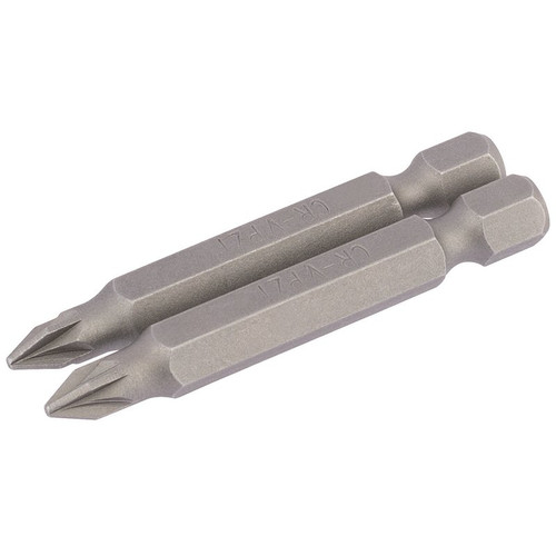 Draper 64227 PZ Type Insert Bit, 1/4" Hex, 50mm Long, No.1 (Pack of 2)
