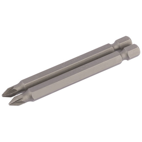 Draper 64311 PZ Type Insert Bit, 1/4" Hex, 75mm Long, No.1 (Pack of 2)
