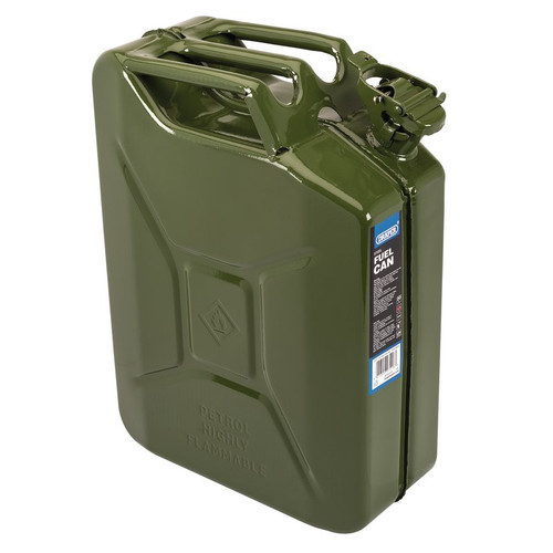Draper 07218 Steel Fuel Can 20L, Green
