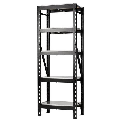 Bunker 32444 22 Piece Modular 5 Tier Racking with Stainless Steel Shelving, 750mm
