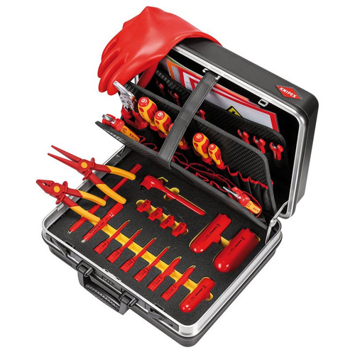 KNIPEX 13171 00 21 05 EV Tool Case "Basic" E-Mobility, 34 Parts, 410mm