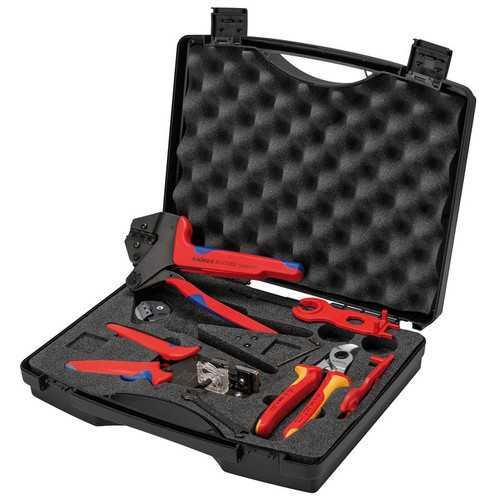 KNIPEX 13168 97 91 04 V01 Tool Case for Solar Cable Connectors MC4. 6mm Capacity, 7 Parts