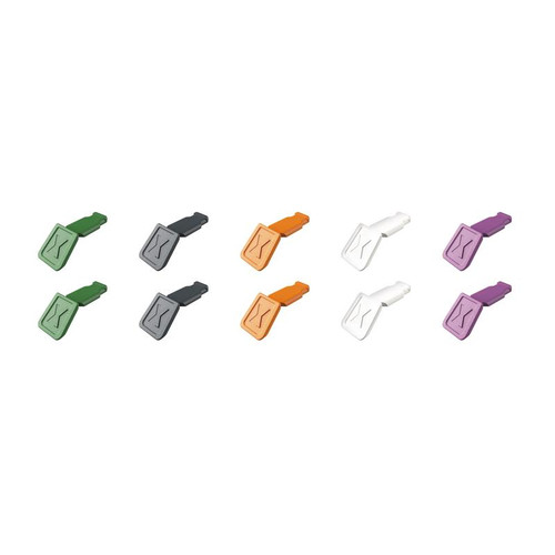 KNIPEX 25073 00 61 10 C V02 ColorCode Clips Color Mix 2 (10 Pieces) 122 mm