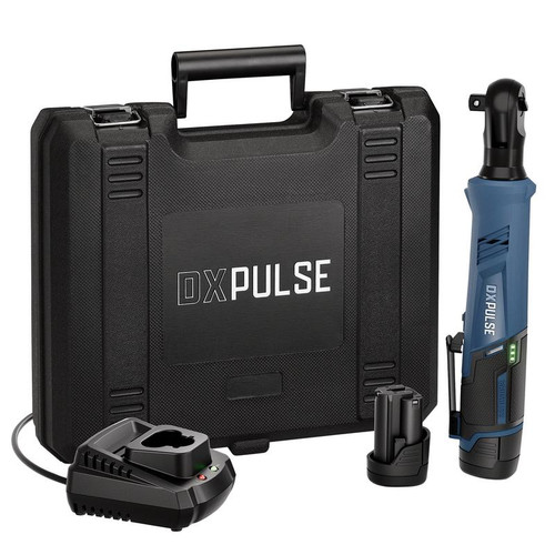 DXPULSE 29542 12V Brushless Ratchet Wrench Kit, 1/2" Sq. Dr., 2 x 2.0Ah Batteries, 1 x Charger
