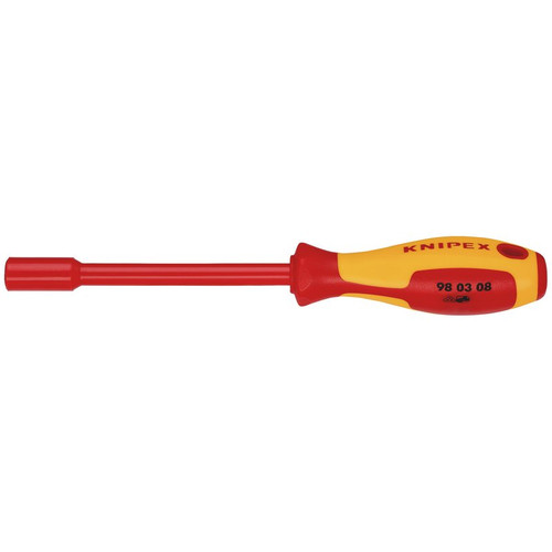 KNIPEX 18738 98 03 08 VDE Insulated Nut Driver, 8.0 x 125mm