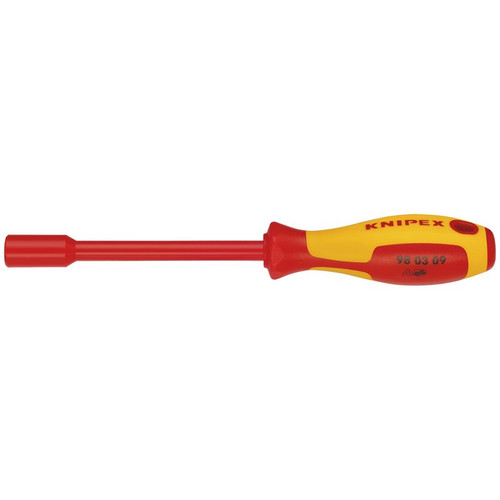 KNIPEX 18739 98 03 09 VDE Insulated Nut Driver, 9.0 x 125mm