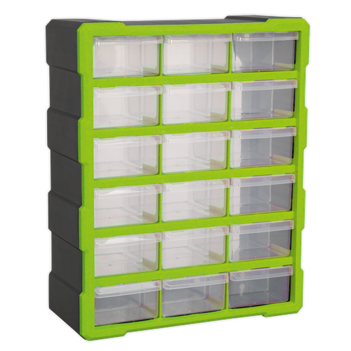 Sealey APDC18HV Cabinet Box 18 Drawer - Green/Black