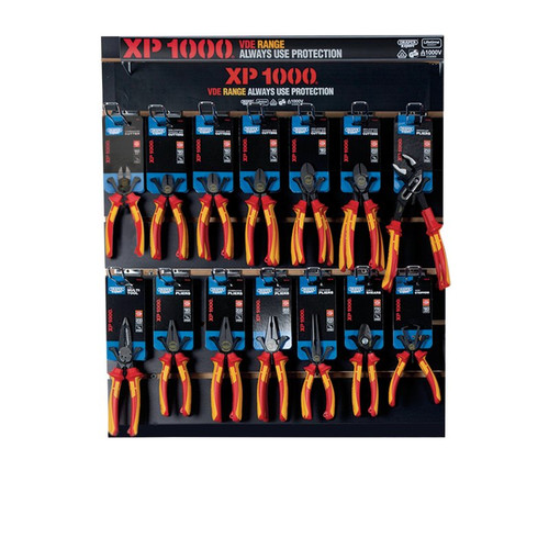Draper 14328 XP1000® VDE Plier Profile for Slat Wall and Toolbar (28 Piece)