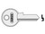 ABUS Mechanical 02882 55/40 40mm Key Blank - ABUKB28823 - main image
