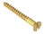 ForgeFix CSK210BR Wood Screw Slotted CSK Solid Brass 2in x 10 Box 200 - FORCSK210B