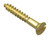ForgeFix FPCSK344BR Wood Screw Slotted CSK Brass 3/4in x 4 ForgePack 45 - FORFPC344B