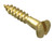 ForgeFix FPCSK346BR Wood Screw Slotted CSK Brass 3/4in x 6 ForgePack 25 - FORFPC346B