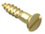 ForgeFix FPCSK348BR Wood Screw Slotted CSK Brass 3/4in x 8 ForgePack 20 - FORFPC348B