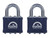 Squire 35T Stronglock Card (2) Padlocks 38mm Open Shackle Keyed