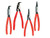 KNIPEX 00 19 56 00 19 56 Circlip Pliers Set in Roll, 4 Piece - KPX001956