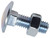 METALMATE® MEMCSX0825 Cup Square Hex Bolt & Nut ZP M8 x 25mm Box 50 - MEMCSX0825