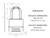Master Lock M175EURDLF Excell™ 4-Digit Combination 50mm Padlock - 38mm Shackle