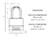 Master Lock M175EURDLH Excell™ 4-Digit Combination 50mm Padlock - 51mm Shackle