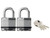 Master Lock M1EURT Excell™ Laminated Steel 45mm Padlock - 24mm Shackle - Keyed Alike x 2