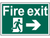 Scan 1504 Fire Exit Running Man Arrow Right - PVC Sign 300 x 200mm - SCA1504