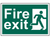 Scan 1507 Fire Exit Man Running Right - PVC Sign 300 x 200mm - SCA1507