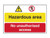 Scan 4025 Hazardous Area / No Unauthorized Access - PVC Sign 600 x 400mm
