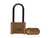 Scan ZA116-1L Brass Combination Padlock 50mm Long Shackle