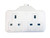 SMJ RTS2GW White Trailing Extension Socket 13A 2-Gang