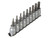 Teng M3813TX Socket Clip Rail Set of 9 Internal TORX 3/8in Drive