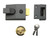 Yale Locks 6.30088E+11 P88 Standard Nightlatch 60mm Backset DMG Finish Visi - YALP88DMGPB
