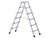 Zarges 41266 Anodised Double-Sided Steps, Open 1.43m 2 x 6 Rungs