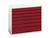 Bott 16925229.24 Verso 7 Drawer Cabinet 1050 x 900mm Crimson Red