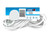 Status International® S2W6MS8 Extension Lead 240V 2-Gang 13A White 6m