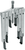 Gedore 8001710 1.06/AS Puller set with 6 hooks, 130x100/200/250 mm