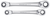 Gedore 3300900 R07501002 double ring ratchet spanner set 63 various width across flats 2 pieces