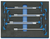 Gedore 2016532 2005 CT2-2133 T Socket set in check tool module, 7 pieces