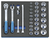 Gedore 2016494 2005 CT2-D 19 Socket wrench assortment 1/2" in check tool module, 29 pieces