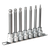 Premier AK6212 Ball-End Hex Socket Bit Set 3/8"Sq Drive 7pc