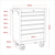American Pro AP226B Rollcab 6 Drawer - Black