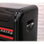 Premier AP28104BR Retro Style Topchest 4 Drawer - Black with Red Anodised Drawer Pulls