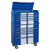 Premier AP41COMBOBWS Retro Style Wide Topchest & Rollcab Combination 10 Drawer Blue with White Stripes